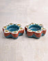 Blue Pottery T-Light Holder Set Of 2 Pcs.